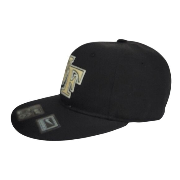 Vintage Nike Team Wake Forest Demon Deacons Fitted Hat 6 5/8 Black Gold WF Logo - Picture 9 of 15